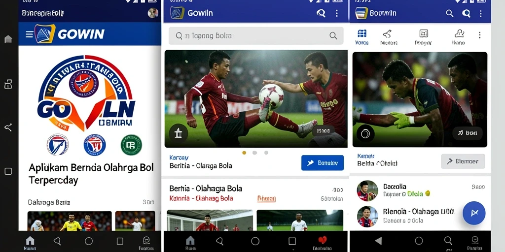 Antarmuka GOWIN dengan berita olahraga bola terkini.