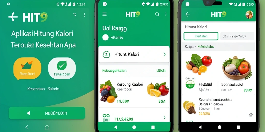 Antarmuka HIT9 yang sederhana dan fungsional untuk menghitung kalori.