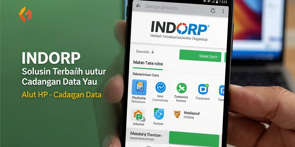 Tampilan antarmuka INDORP yang memudahkan pencadangan data.