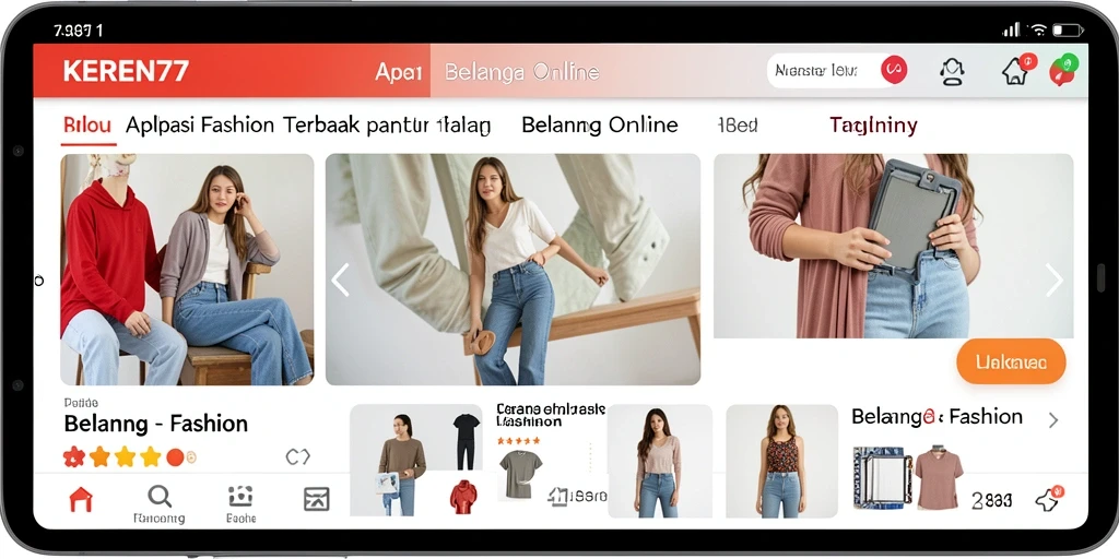 Tampilan antarmuka KEREN77 yang menarik dan user-friendly.