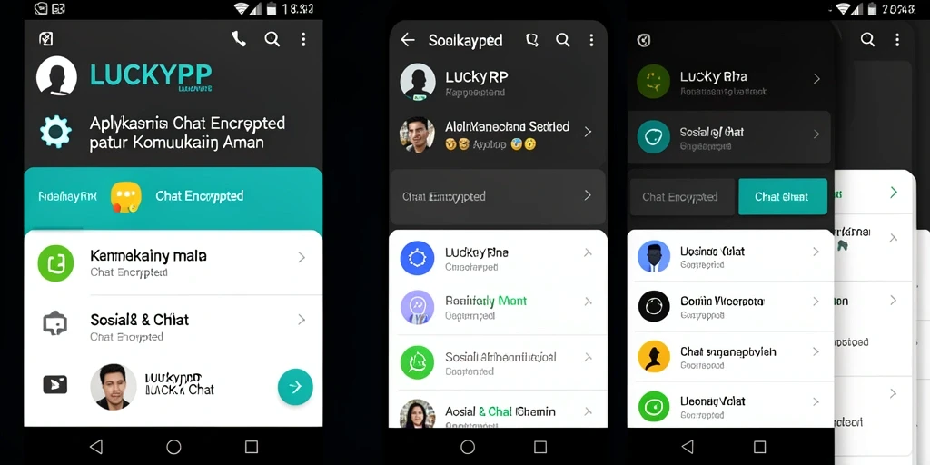 Tampilan antarmuka LUCKYRP menjadikan chatting lebih nyaman dan aman.