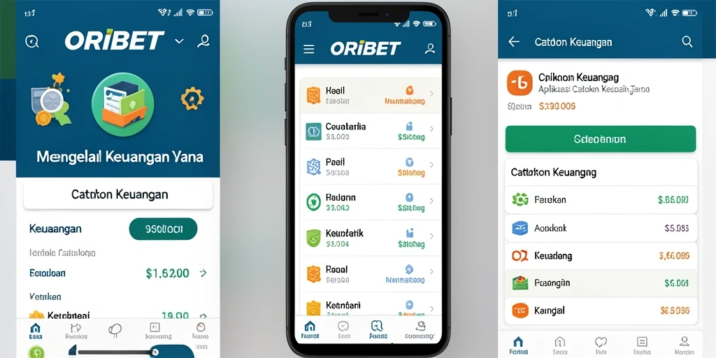 Screenshot antarmuka ORIBET menunjukkan kemudahan penggunaan aplikasi Catatan Keuangan.