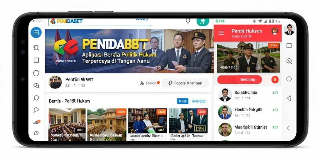 Antarmuka aplikasi PENIDABET yang informatif tentang Politik Hukum.