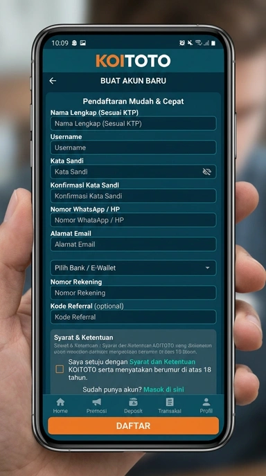 Cara Mudah Membuat Akun Baru di koitoto